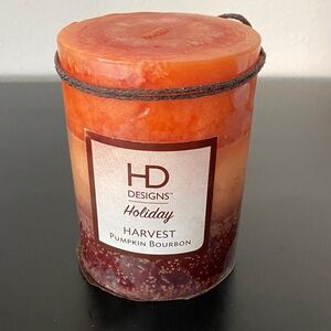 Holiday Harvest Pumpkin Bourbon Candle - Orange and Brown